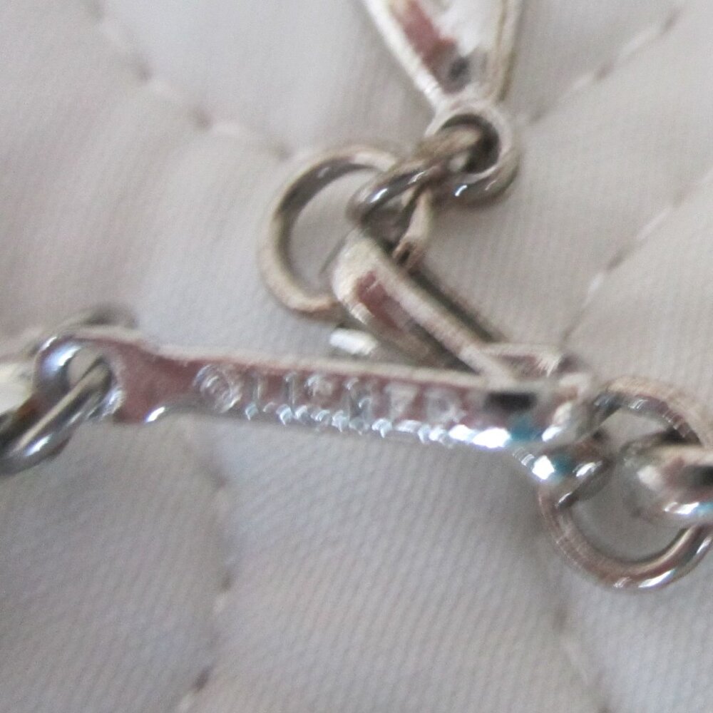 Vintage Lisner Choker Necklace - Silvertone and Black Enamel - Picture 3 of 6